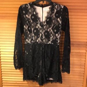 Black Lace Romper